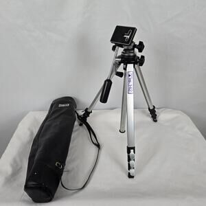 Heiwa Camera Tri-Pod HS-142 Black Silver Adjustable 16" to 56"
